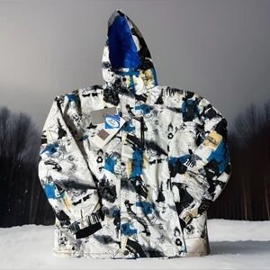 Wild Snow Men’s Ski Jacket Waterproof Windproof Hooded Snow Coat  XXL
